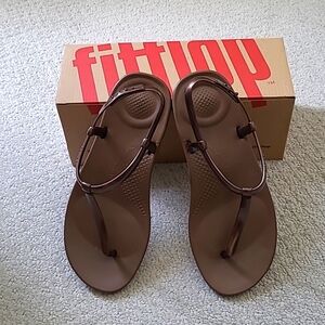 NIB - Fitflop Bronze Iqushion Sandals